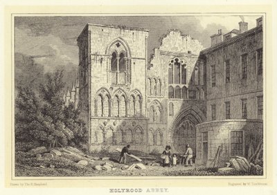 Holyrood Abbey (rytina) od Thomas Hosmer (after) Shepherd