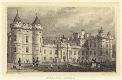 Holyrood Palace (rytina) od Thomas Hosmer (after) Shepherd