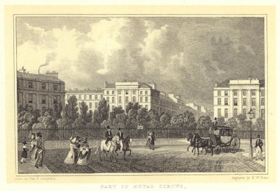 Část Royal Circus (rytina) od Thomas Hosmer (after) Shepherd