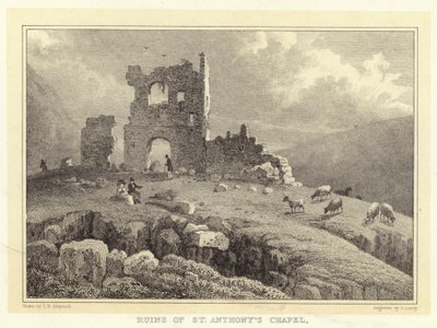 Ruiny kaple svatého Antonína (rytina) od Thomas Hosmer (after) Shepherd