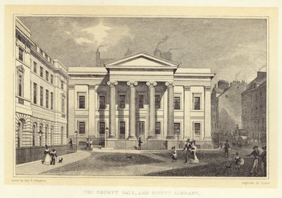 County Hall a Signet Library (rytina) od Thomas Hosmer (after) Shepherd
