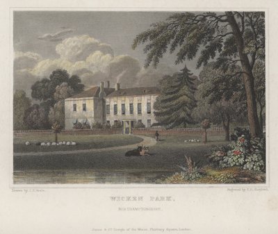 Wicken Park, Northamptonshire (barevná rytina) od Thomas Hosmer (after) Shepherd