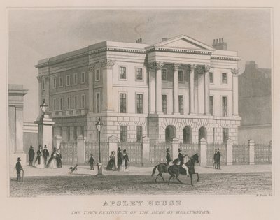 Apsley House, Hyde Park Corner, Londýn, rezidence vévody z Wellingtonu od Thomas Hosmer Shepherd