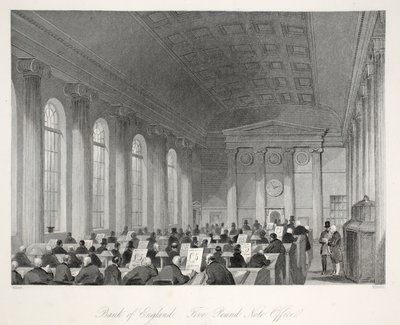 Bank of England - Five Pound Note Office, z hospody 