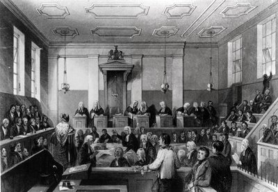 Central Criminal Court, The Old Bailey, vyryl H. Melville od Thomas Hosmer Shepherd