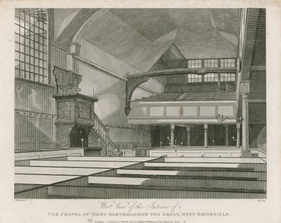 Kaple svatého Bartoloměje Velikého, West Smithfield od Thomas Hosmer Shepherd