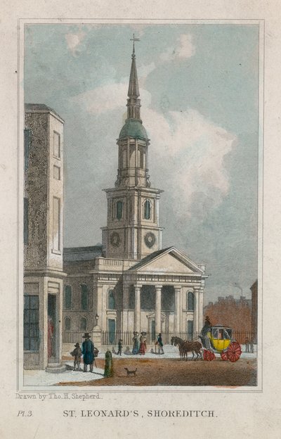 Kostel svatého Leonarda, Shoreditch od Thomas Hosmer Shepherd