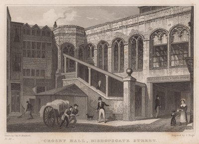 Crosby Hall, Bishopsgate Street, Londýn od Thomas Hosmer Shepherd