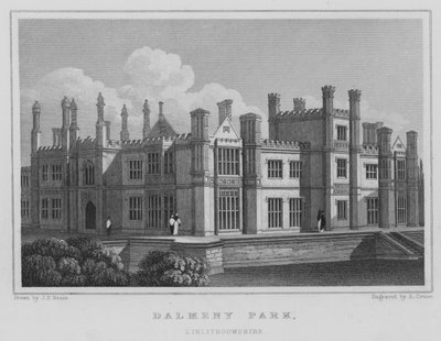 Dalmeny Park, Linlithgowshire (rytina) od Thomas Hosmer Shepherd