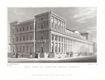 Východní křídlo terasy Carlton House od Thomas Hosmer Shepherd