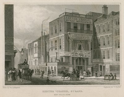 Exeter Change, The Strand, Londýn od Thomas Hosmer Shepherd