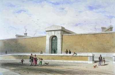Gateway of Bridewell Prison, Tothill Fields, Westminster, Londýn, c1850. od Thomas Hosmer Shepherd