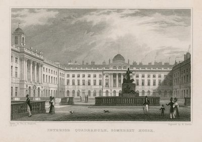 Interiér čtyřúhelníku, Somerset House od Thomas Hosmer Shepherd
