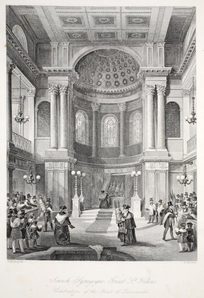 Židovská synagoga, Velká St Helens, z hospody 