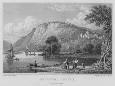 Kinfauns Castle, Perthshire (rytina) od Thomas Hosmer Shepherd