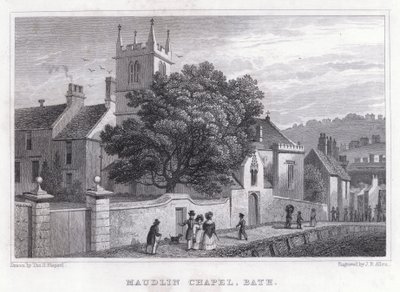 Maudlin Chapel, Bath (rytina) od Thomas Hosmer Shepherd