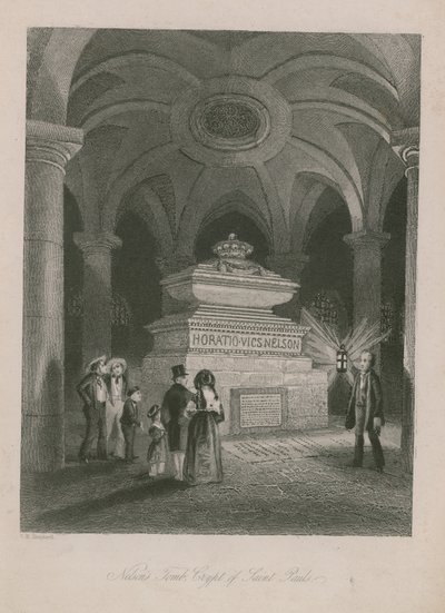 Nelsonova hrobka v kryptě katedrály svatého Pavla od Thomas Hosmer Shepherd