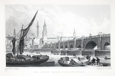 Starý londýnský most v Southwarku z hospody "London and it