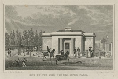 Jeden z nových domků, Hyde Park, Londýn od Thomas Hosmer Shepherd