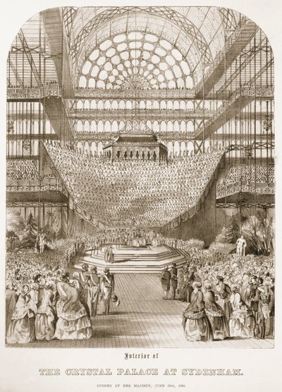 Otevření Crystal Palace v Sydenhamu královnou Viktorií 10. června 1854 od Thomas Hosmer Shepherd
