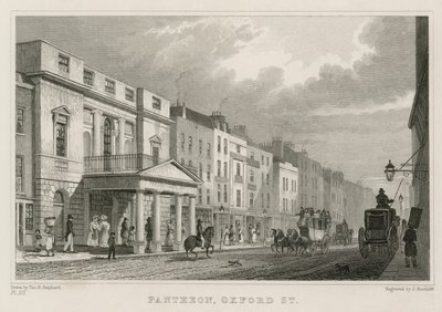 Pantheon, Oxford Street, Londýn od Thomas Hosmer Shepherd