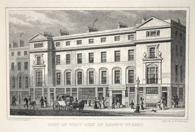Část západní strany Regent Street z hospody "London and it