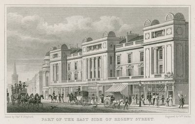 Část východní strany Regent Street v Londýně od Thomas Hosmer Shepherd