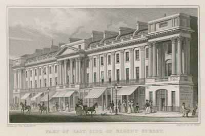 Část východní strany Regent Street v Londýně od Thomas Hosmer Shepherd