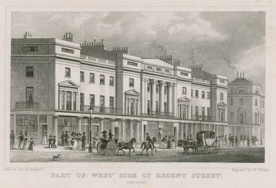 Část západní strany Regent Street v Londýně od Thomas Hosmer Shepherd