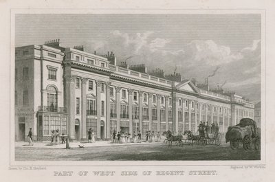 Část západní strany Regent Street v Londýně od Thomas Hosmer Shepherd