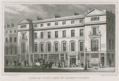 Část západní strany Regent Street v Londýně od Thomas Hosmer Shepherd