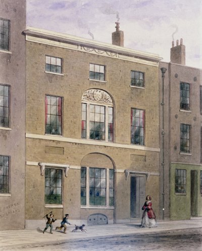 Plumbers Hall v Great Bush Lane, Cannon Street, 1851 od Thomas Hosmer Shepherd