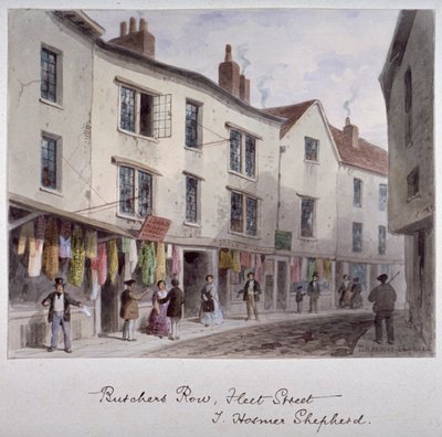 Pravděpodobně pohled na Holywell Street, Westminster, Londýn, c1850 od Thomas Hosmer Shepherd