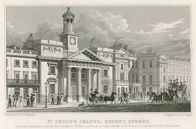 Kaple svatého Filipa, Regent Street, Londýn od Thomas Hosmer Shepherd