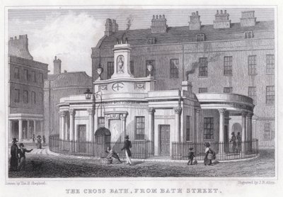 Křížová koupel, z Bath Street (rytina) od Thomas Hosmer Shepherd
