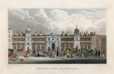 The Kings Mews, Charing Cross. Dočasný domov Zvěřince Edwarda Crosse od Thomas Hosmer Shepherd