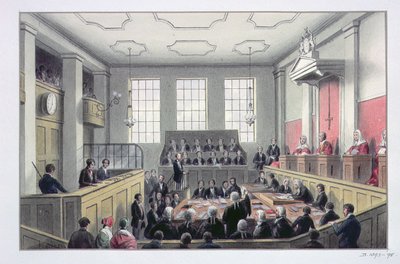 Old Bailey, Londýn (interiér) od Thomas Hosmer Shepherd