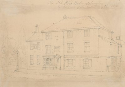 The Old Pied Bull Inn, Islington (inkoust na papíře) od Thomas Hosmer Shepherd