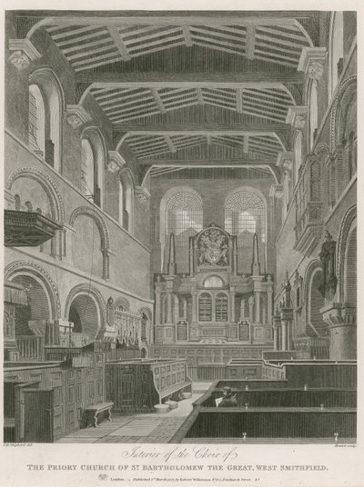 Převorský kostel svatého Bartoloměje Velikého, West Smithfield od Thomas Hosmer Shepherd
