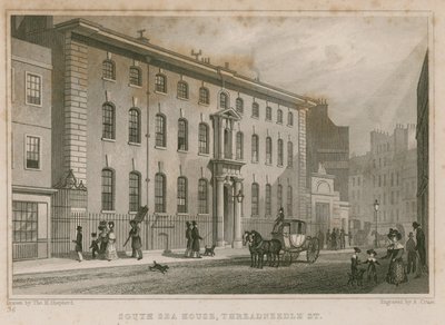 The South Sea House, Threadneedle Street, Londýn od Thomas Hosmer Shepherd