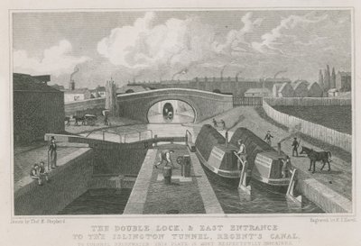 Dvojitý zámek a východní vchod do Islingtonského tunelu od Thomas Hosmer Shepherd