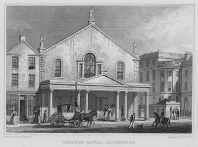 Theatre Royal, Edinburgh (rytina) od Thomas Hosmer Shepherd