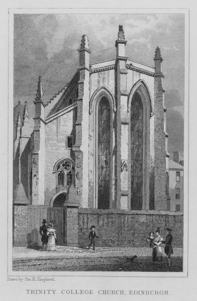 Trinity College Church, Edinburgh (rytina) od Thomas Hosmer Shepherd
