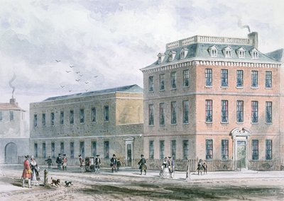 Pohled na Soho Square a Carlisle House od Thomas Hosmer Shepherd