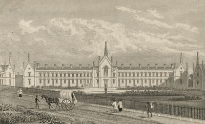 Whittingtons Almshouses Highgate, 1827 od Thomas Hosmer Shepherd