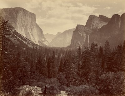 Yo-Semite Valley z Mariposa Trail od Thomas Houseworth and Company