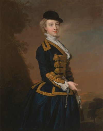 Portrét mladé ženy z Fortesque rodiny z Devonu od Thomas Hudson