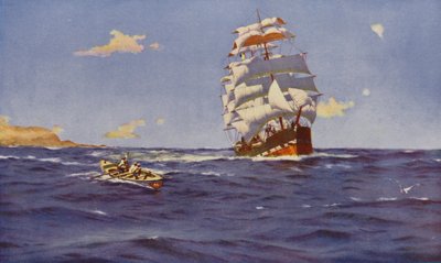 U Valparaisa (barevná litografie) od Thomas J. Somerscales