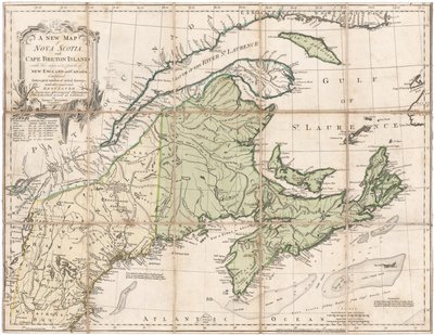 Jefferysin Nova Scotian kartta od Thomas Jefferys
