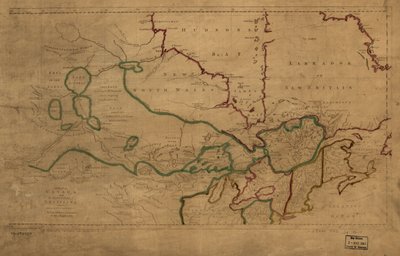 Mapa Kanady a severní části Louisiany s přilehlými zeměmi. LOC 73695757 od Thomas Jefferys